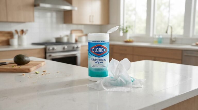 Clorox Disinfecting Wipes are wipes that are pre-moistened for the purpose of cleaning and, on many surfaces, disinfecting hard household surfaces. They come in a resealable container so that each time they need to be used there is a clean wipe ready to use instead of making a spray or picking up a cloth.