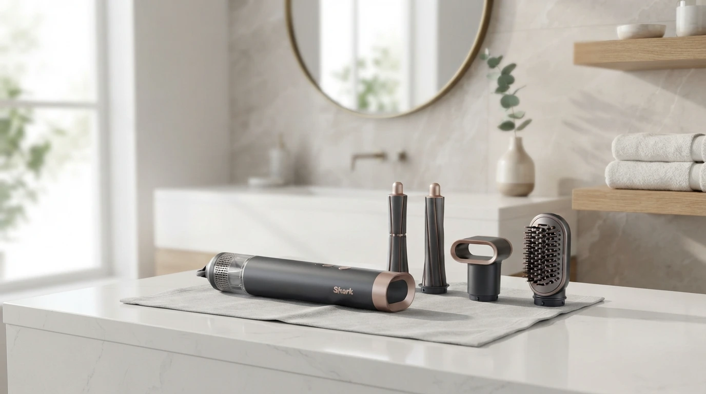 The Shark FlexStyle combines drying and styling into a single tool, using interchangeable attachments to handle curls, waves, and smooth blowouts without switching between several separate appliances.