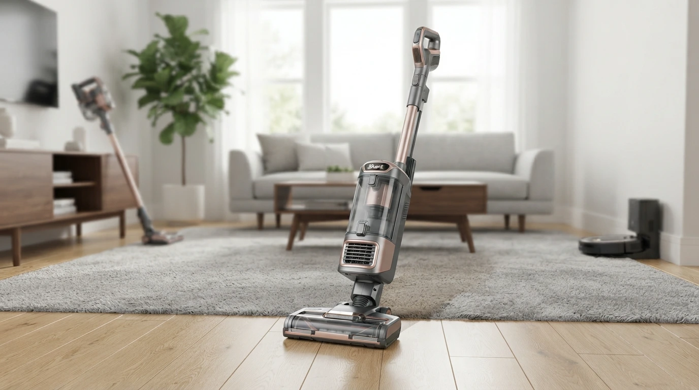 Shark has built a reputation as the brand that offers premium-feeling vacuum performance without the premium price tag that comes with some of its higher-end competitors. Owned by SharkNinja, the same company behind Ninja kitchen appliances, Shark leans heavily on proprietary technologies like DuoClean and self-cleaning brushrolls to compete directly with pricier brands on genuine cleaning performance.