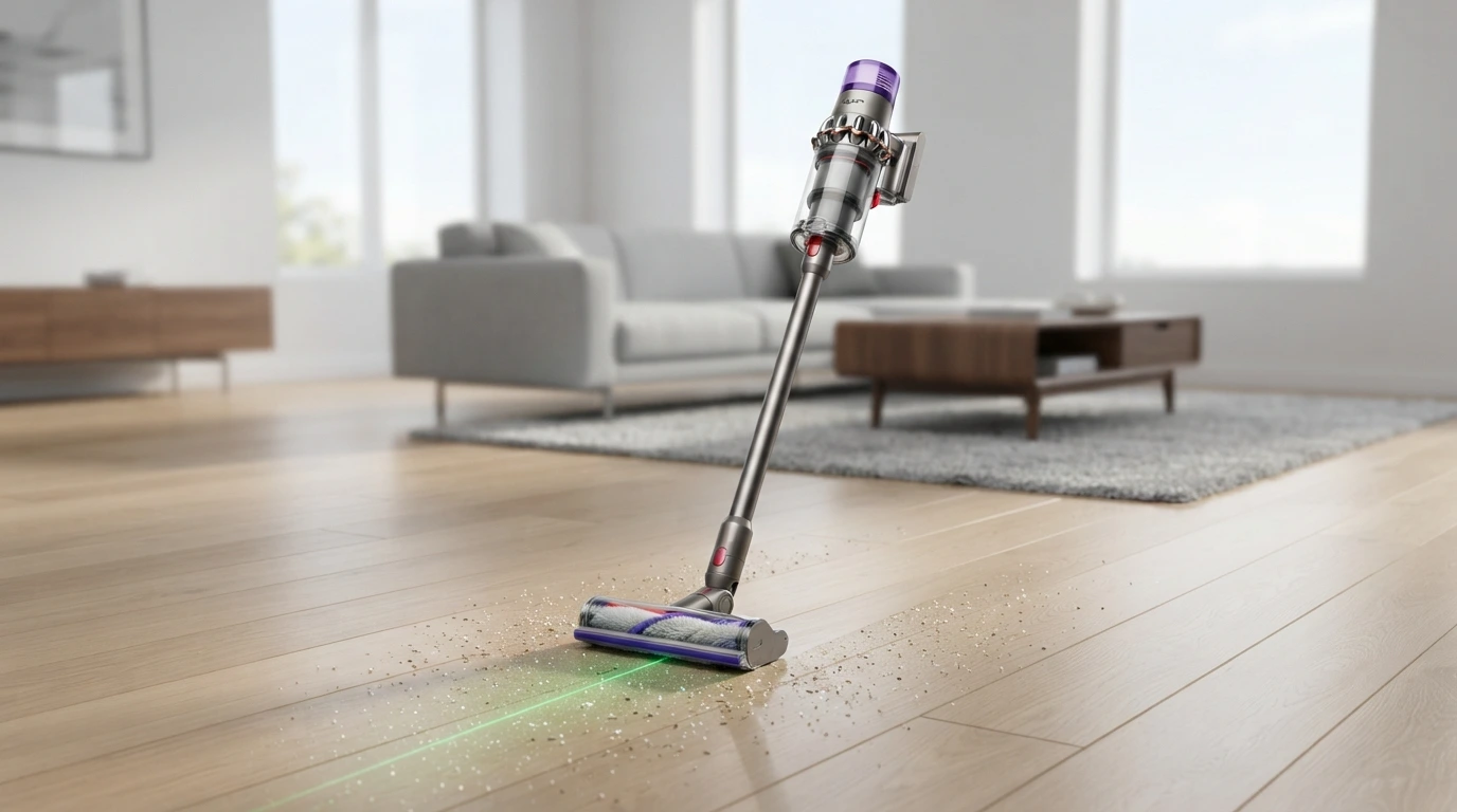 The Dyson V15, widely known by its Detect naming, sits near the top of the brand’s cordless vacuum lineup and is frequently cited as the model that pushed the category forward. Its most talked-about feature a laser that reveals microscopic dust invisible to the naked eye turned an otherwise routine chore into something people actually post about online, but the model backs that novelty with genuinely useful engineering underneath.